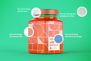 Honey Jar Mockup, a Cups & Container Mockup by Qaleb Studio (Thumbnail 2 of 13)