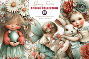Whimsical Pastel Spring Fairies Png, an Illustration by CreationArt (Thumbnail 1 of 7)