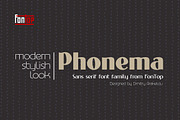 Phonema font family, a Sans Serif Font by Fontop (Thumbnail 1 of 8)
