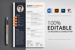 CV Resume Word Template