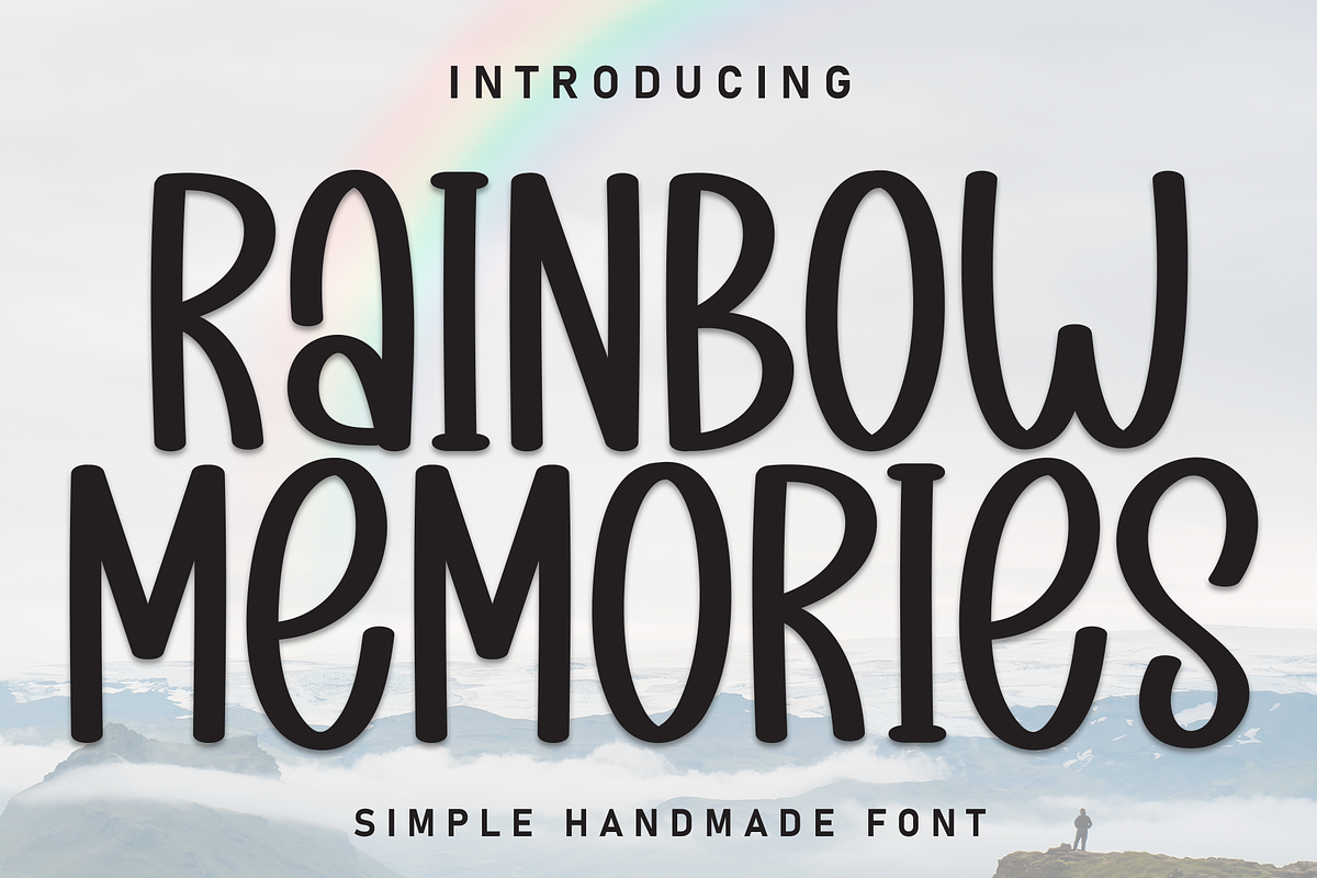 Rainbow Memories | Script Font, a Script Font by Scratchones (Photo 1 of 8)