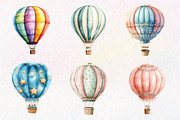Pastel Hot Air Balloons Clipart, an Illustration by Dream Creation (Thumbnail 4 of 6)