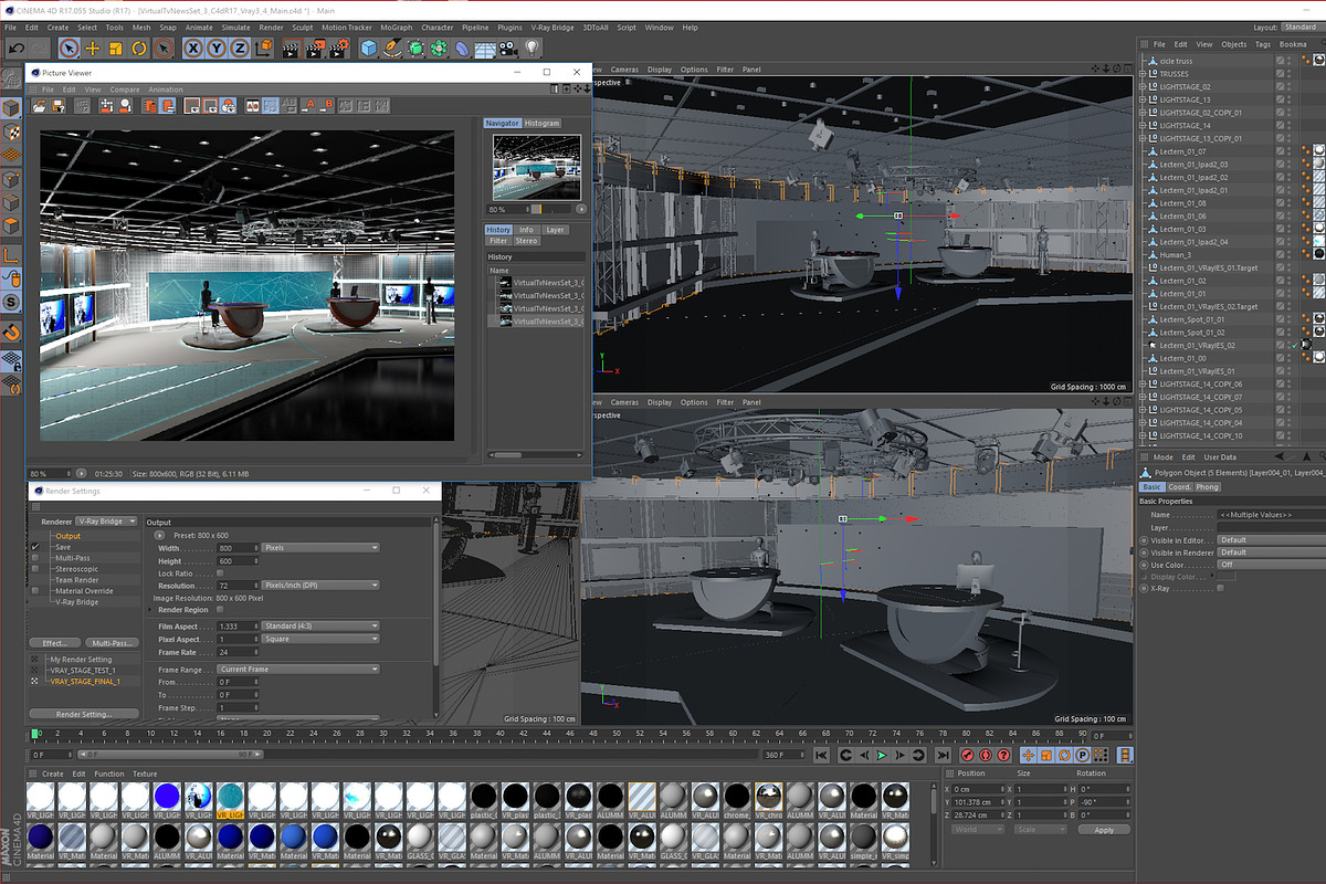 TV Studio Collection Vol 6 - 2 PCS, an Architecture 3D Model by akerStudio (Photo 17 of 98)
