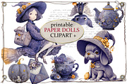 Cute Purple Witch Dolls Clipart, an Object Graphic by Area (Thumbnail 8 of 10)