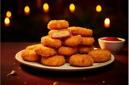 Crispy Nuggets fast food. Generate, a Food & Drink Photo by Ylivdesign