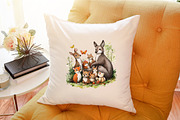 Watercolor Cute Woodland Animals Cli, an Illustration by Sublimation Artist (Thumbnail 6 of 6)