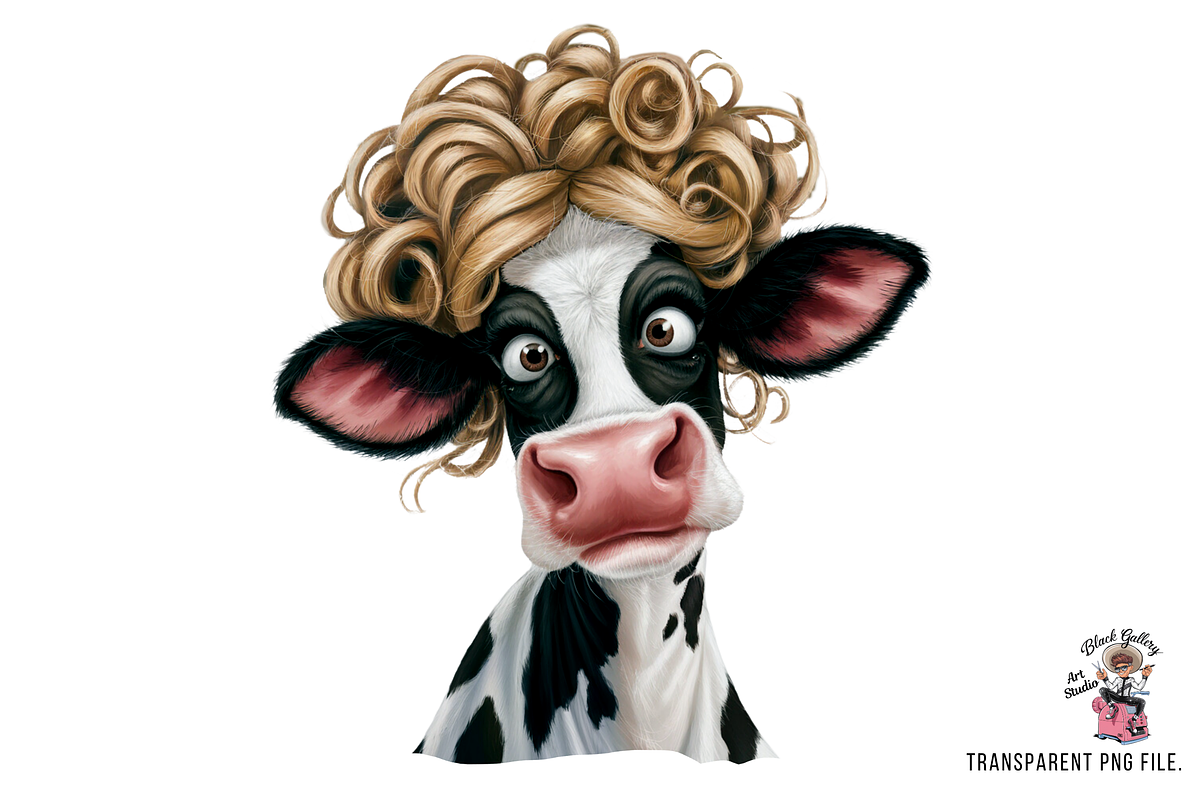 Comics Cow Clipart Bundle, a Graphic by Clipart Bloom (Photo 4 of 12)