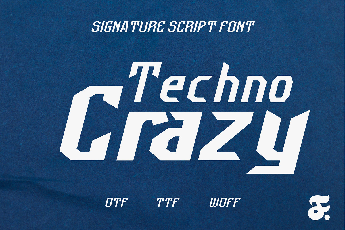 Technocrazy Futuristic Hi-Tech, a Blackletter Font by Anomali Creatype (Photo 1 of 10)
