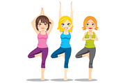 Yoga Women Poses 5 Illustrations Set, a Healthcare Illustration by Kakigori Studio (Thumbnail 4 of 5)