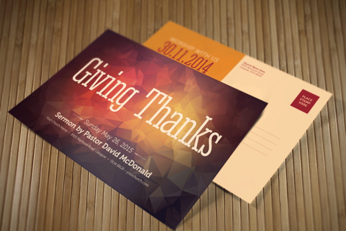 Give Thanks Church Postcard Bundle, a Card Template by loswl (Photo 2 of 4)