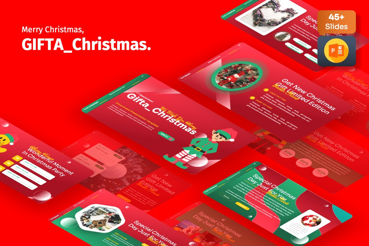 Gifta - Xmas Event Powerpoint, a Presentation Template by Dhabee (Photo 1 of 7)
