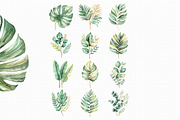 Watercolor Tropical Leaf Clipart, an Illustration by Libby Wishes (Thumbnail 3 of 4)