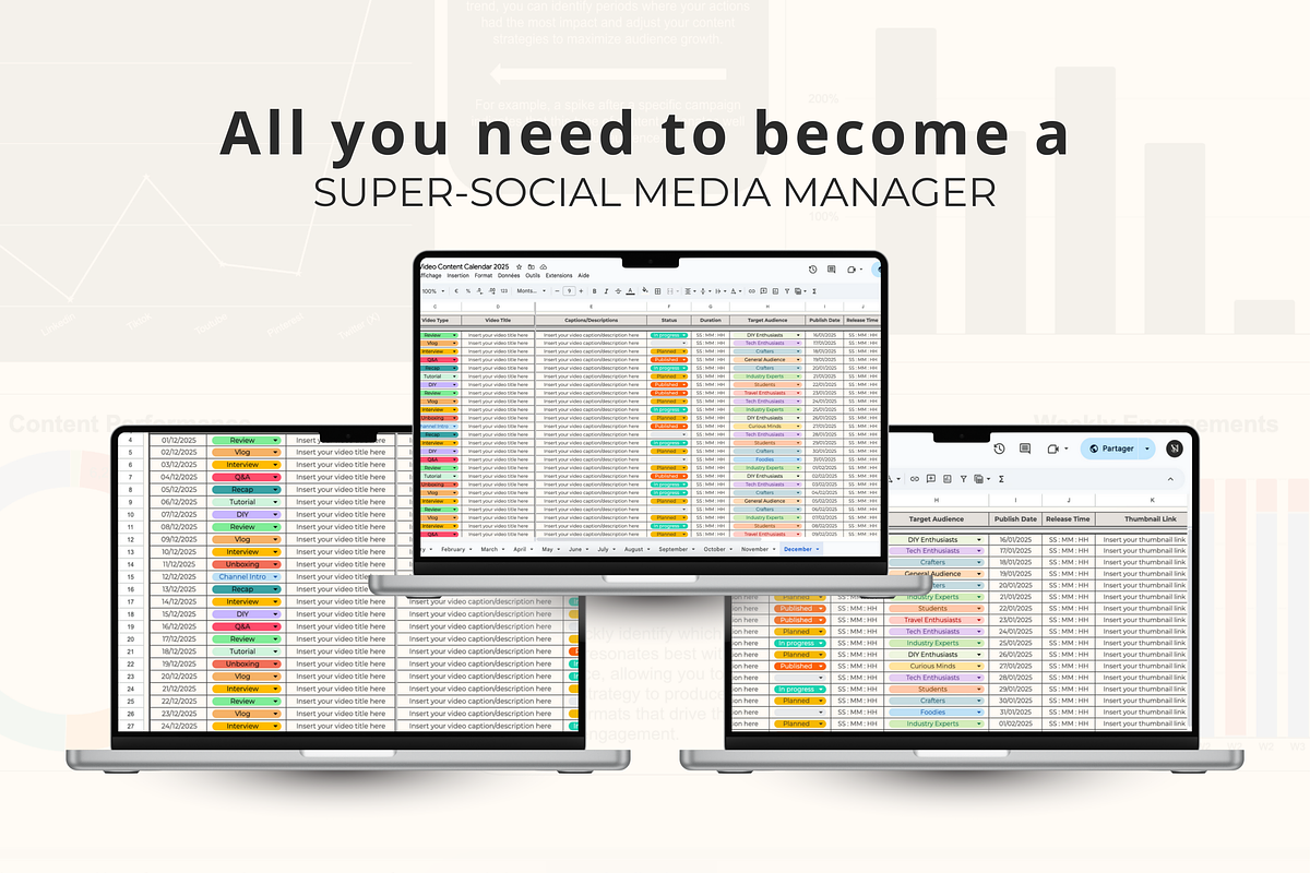 YouTube & Social Media Planner 2025, a Social Media Template by Marketello Studio (Photo 4 of 6)