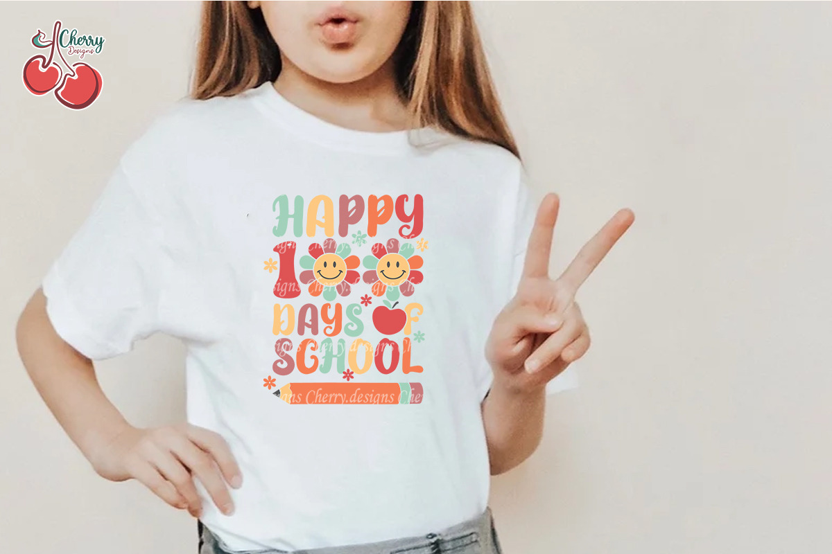 100 Days Of School Retro Bundle SVG, a Graphic by Cherry.designs (Photo 5 of 7)