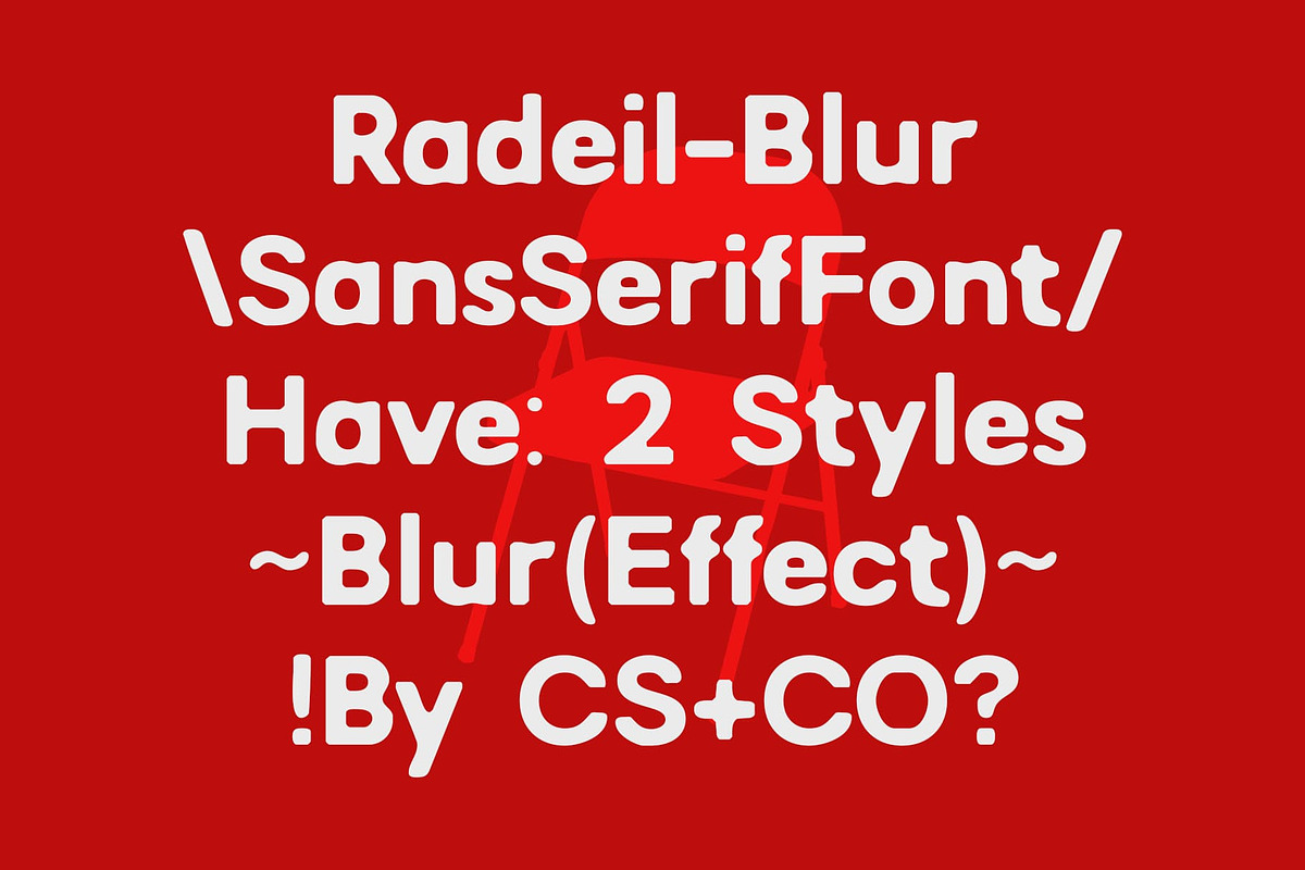 Radeil Blur, a Sans Serif Font by Craft Supply Co. (Photo 3 of 8)