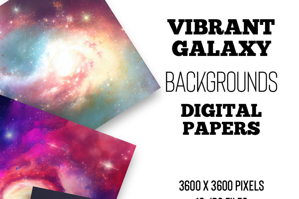 Vibrant Galaxies Backgrounds, a Background Graphic by Skritch Studio (Photo 2 of 6)