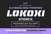 Lokoxi Stencil Pro - Standard Family, a Sans Serif Font by Anfound Type (Thumbnail 1 of 16)