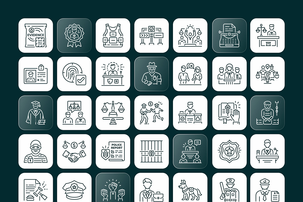 Law and Justice Icon Set, an Outline Icon by Prosymbols (Photo 7 of 7)