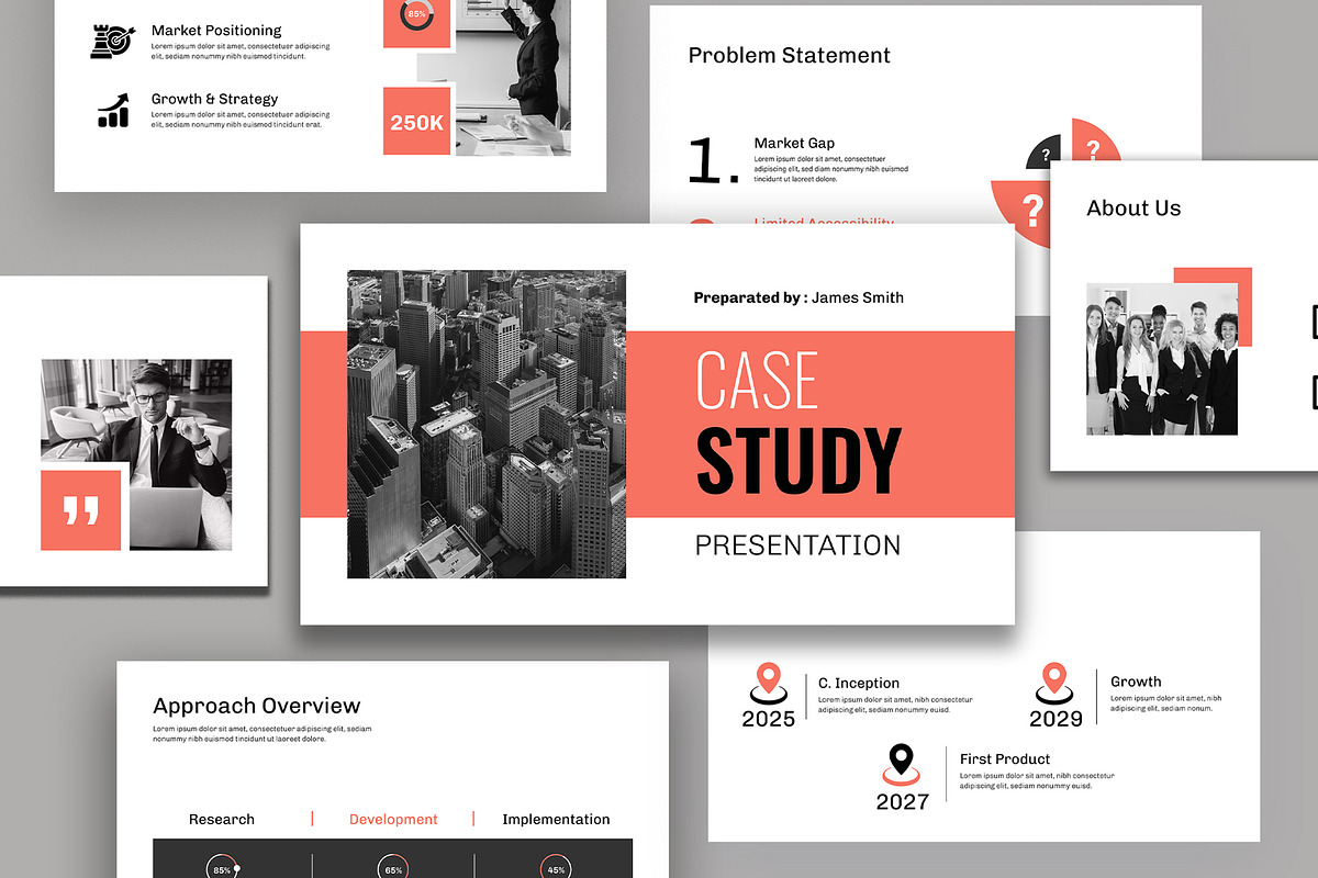 Modern Case Study Presentation, a Presentation Template by Mighty-Slide (Photo 1 of 5)