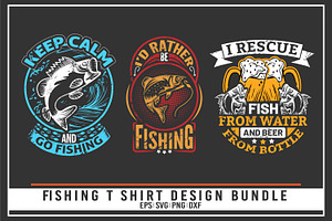 Fishing Quotes T Shirt Bundle