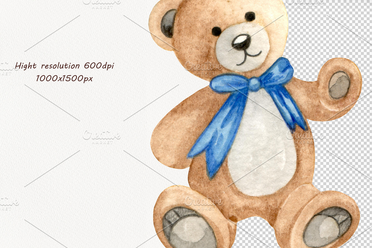Baby Boy Watercolor Clipart, an Object Illustration by BarvArt (Photo 5 of 6)