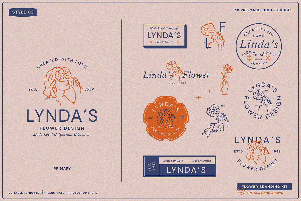 Flower Branding Kit, a Branding & Logo Template by Refolve Design (Photo 6 of 26)