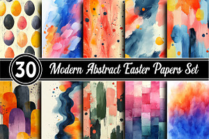 Modern Abstract Easter Papers, a Background Photo by RobertsArt