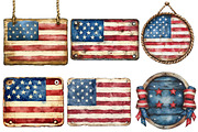 4th of July Blanks Signs Clipart, an Illustration by Designworld (Thumbnail 3 of 7)