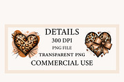 Leopard print Valentine Heart clipa, an Illustration by Designworld (Thumbnail 4 of 10)