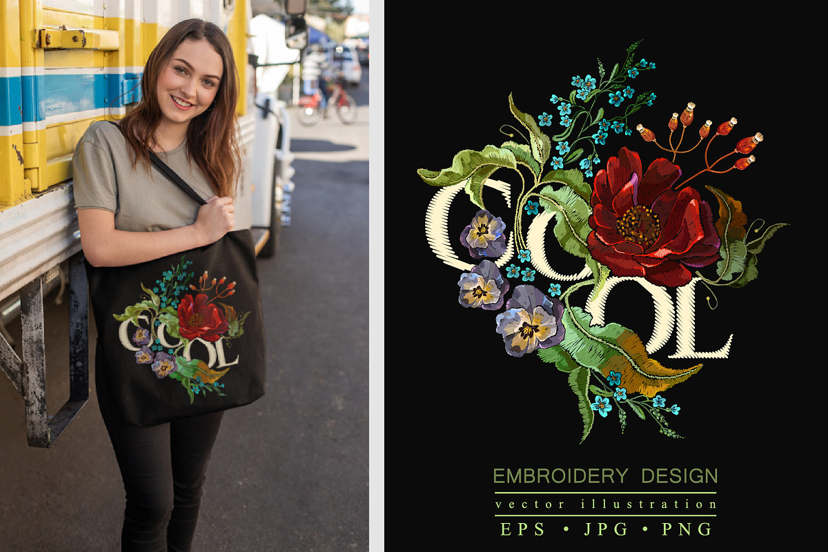 Cool slogan and flowers, an Illustration by Matrioshka (Photo 1 of 5)