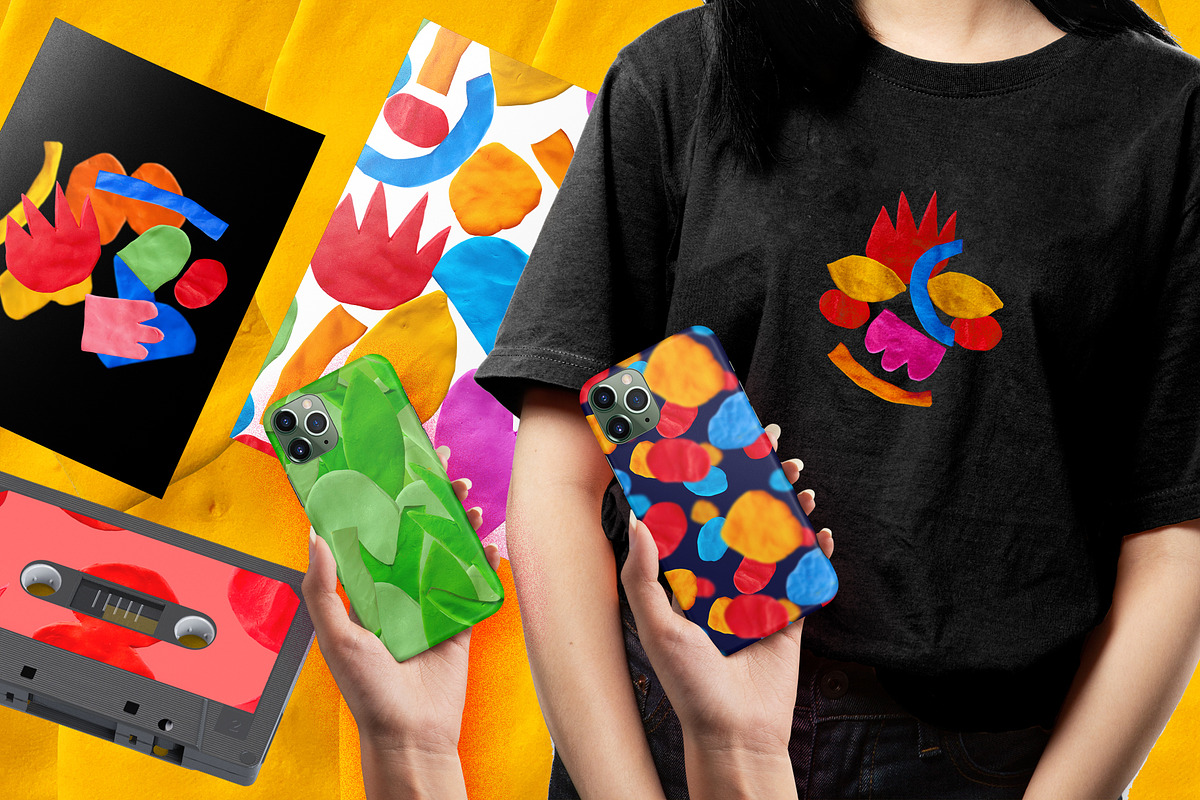 GEOMETRIC ABSTRACT PLASTICINE SHAPES, a Texture Illustration by okchizh (Photo 3 of 14)