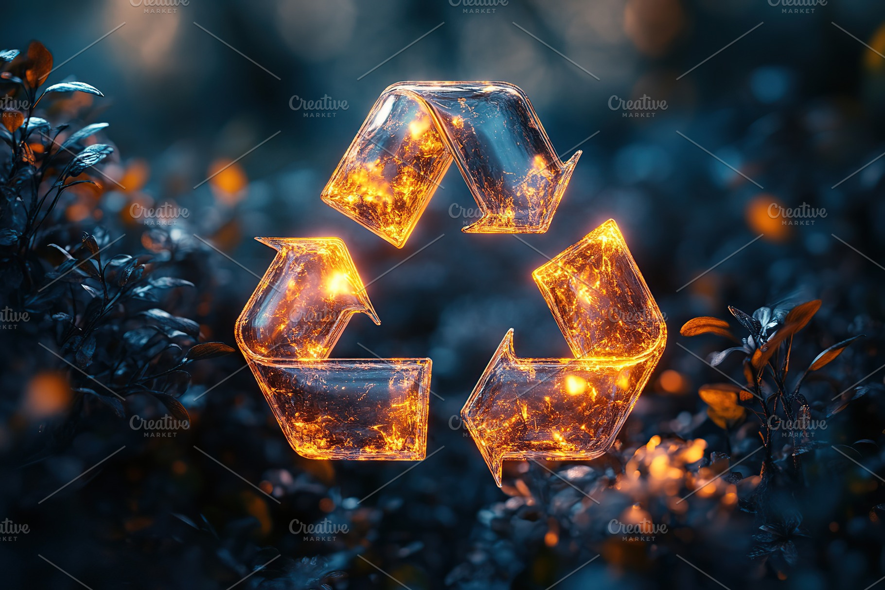 Ecology recycle icon symbol, a Nature Photo by AlyaAnd