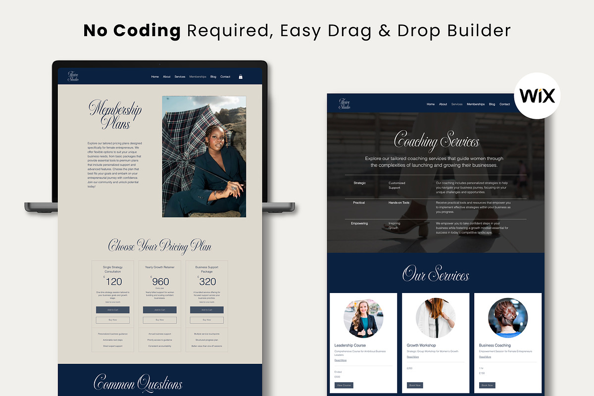Business & Life Coach Wix Site, a Wix Template by Sky Dore Design (Photo 4 of 11)