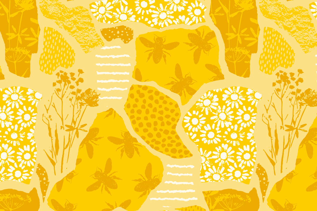 10 Honey seamless patterns., a Pattern Graphic by Nadia Grapes