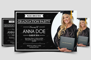 Simple Graduation Invitation, a Card Template by mesuka