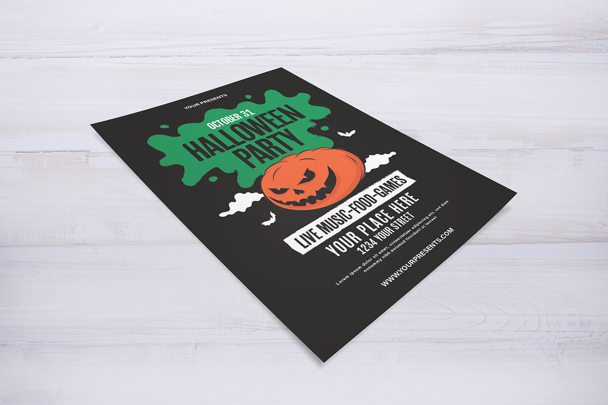 Halloween Party Flyer, a Flyer Template by lilyshop (Photo 2 of 2)