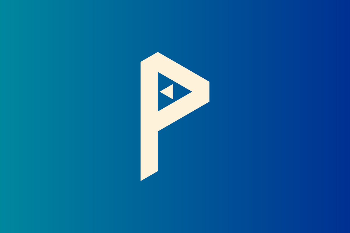 Letter P Video Player Logo, a Branding & Logo Template by Salman Shop (Photo 2 of 4)