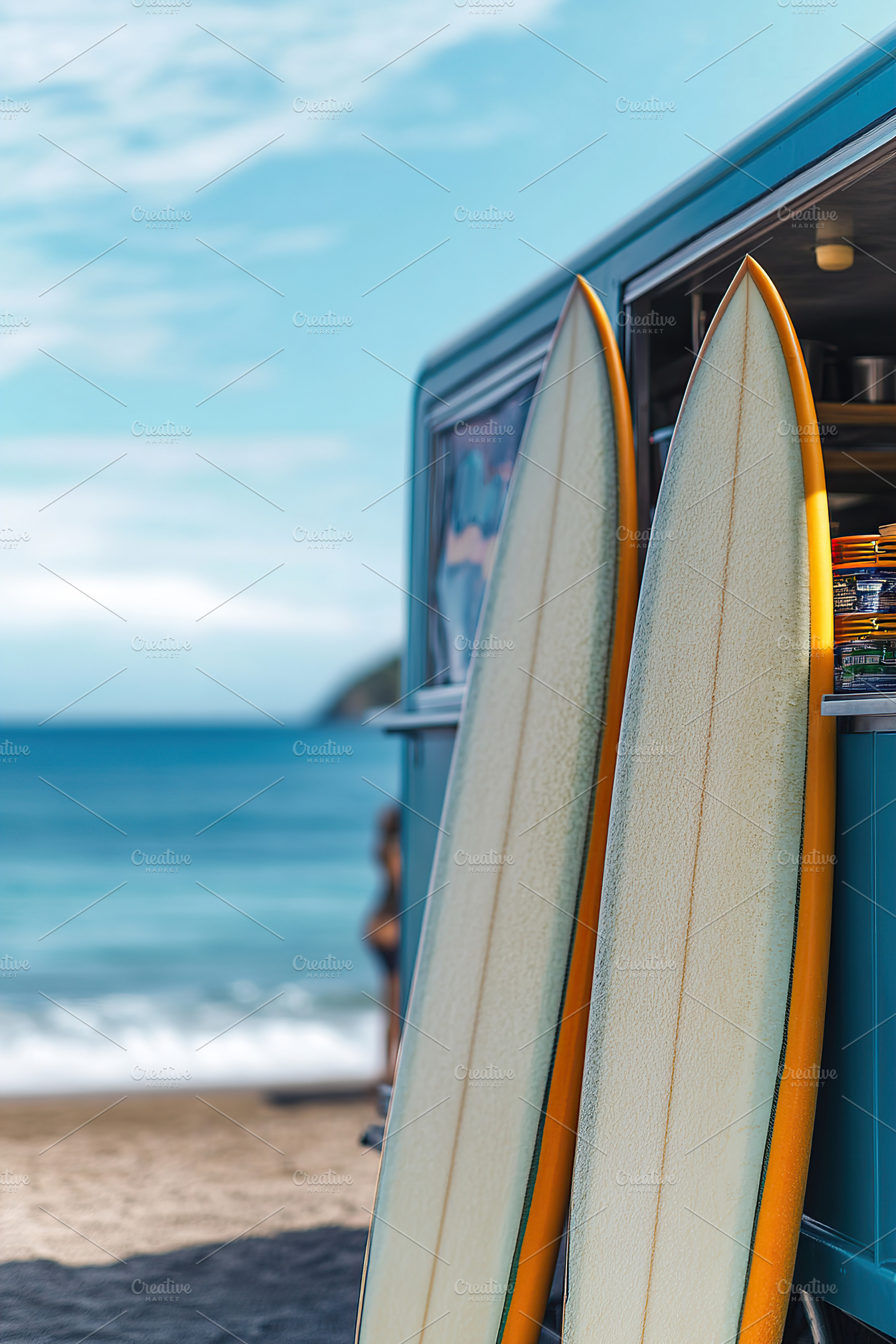 Truck parked by the beach with surfboards ready for a day of fun, a Sports & Recreation Photo by AlyaAnd