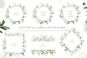 Fresh greenery frames and patterns, a Decorative Illustration by marie dricot (Thumbnail 2 of 16)