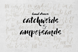 Set of ampersands and catchwords.