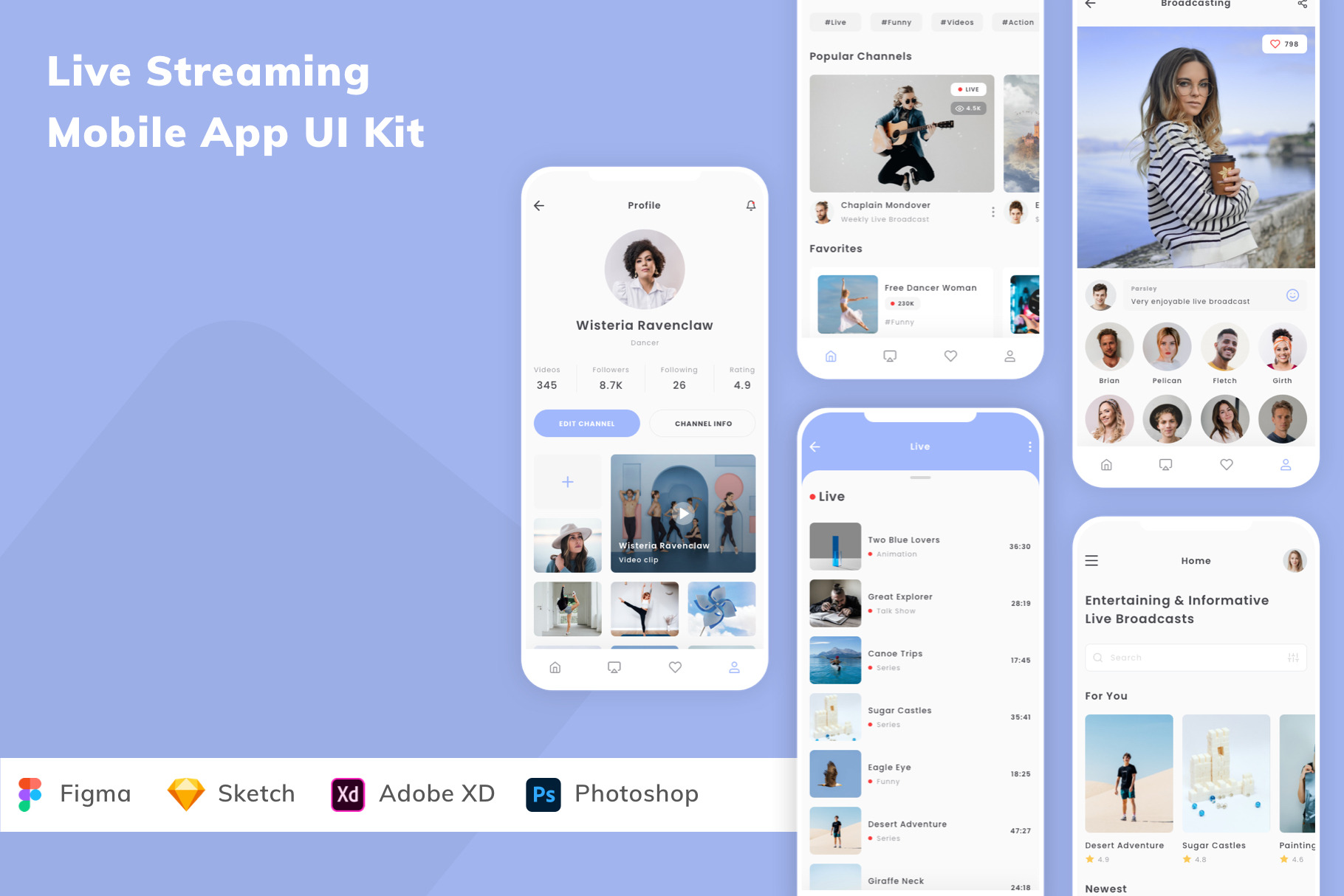 Live Streaming Mobile App UI Kit, an UI Kit Template by Betush ...