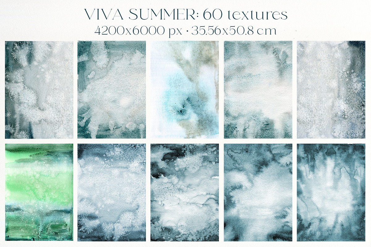 Ocean watercolor summer background, a Texture Graphic by Yuliya Derbisheva (Photo 12 of 18)
