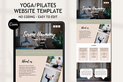 Yoga Pilates Website Template, a Landing Page Template by Mindful Digital Co. (Thumbnail 1 of 9)