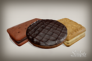 Biscuit Selection 01, a Food & Drink 3D Model by Adam Sculpts (Thumbnail 1 of 5)