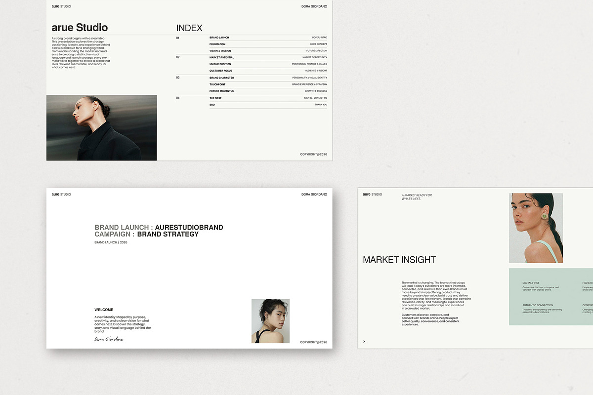 AURE | Brand Launch Template Canva, a Presentation Template by evgenystudio (Photo 2 of 11)