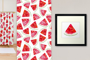 Watercolor Fruits & 10 Cool Patterns