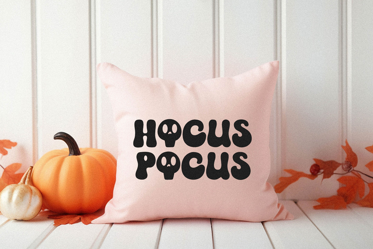 Cute&Spooky Groovy Halloween Font, a Script Font by BarcelonaShop (Photo 3 of 9)