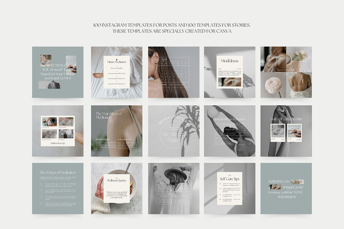 200 Wellness Instagram Templates | Canva