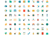 120 Travel Colored Vector Icons, a Duotone Icon by Creative Stall (Thumbnail 2 of 2)