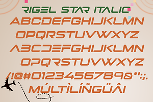 Rigel Star - Futuristic Font